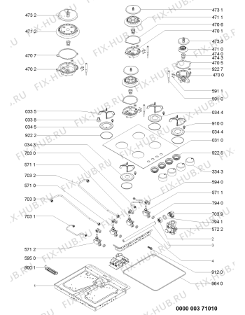 Схема №1 001 105 03 с изображением Втулка для плиты (духовки) Whirlpool 480121103193