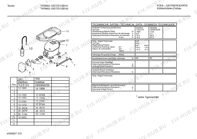Взрыв-схема холодильника Tecnik GI5TID1GB TKR662 - Схема узла 02