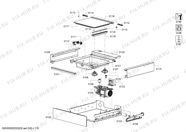 Схема №1 N17XH10N0 с изображением Шарнир для плиты (духовки) Siemens 10004579
