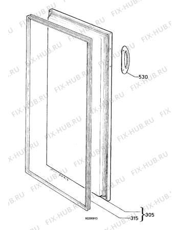 Взрыв-схема холодильника Electrolux EU1931C - Схема узла Door 003