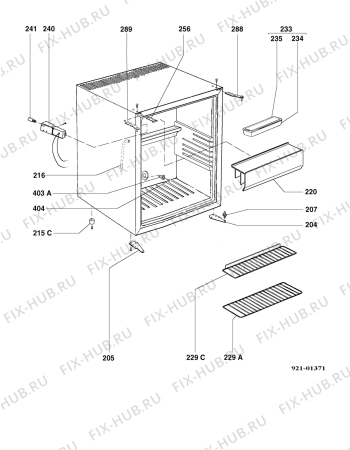 Взрыв-схема холодильника Electrolux RH252L - Схема узла Housing 001