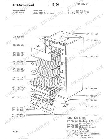 Взрыв-схема холодильника Aeg SIEHE 621304104 SF - Схема узла Section2