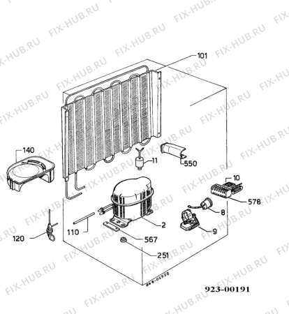 Взрыв-схема холодильника Electrolux ER1433T - Схема узла Functional parts