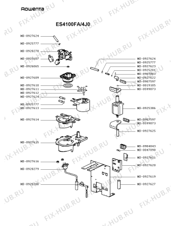 Взрыв-схема кофеварки (кофемашины) Rowenta ES4100FA/4J0 - Схема узла AP002636.2P2