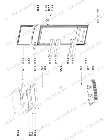 Схема №2 KCFMB 60150R (UK) с изображением Крышечка для холодильной камеры Whirlpool 481010901759