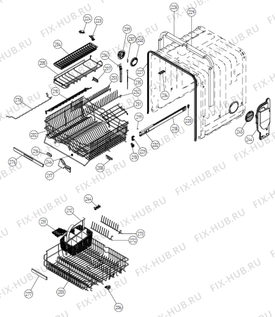 Взрыв-схема посудомоечной машины Asko D3532XL EU   -Titan FI Soft (336969, DW20.4) - Схема узла 02