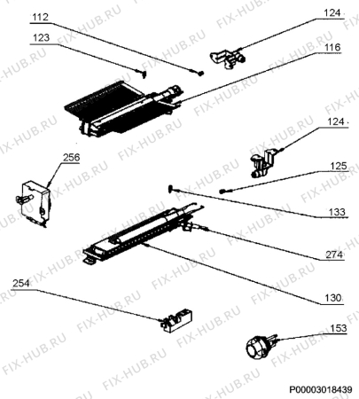 Взрыв-схема плиты (духовки) Zanussi ZCG565GW - Схема узла Functional parts