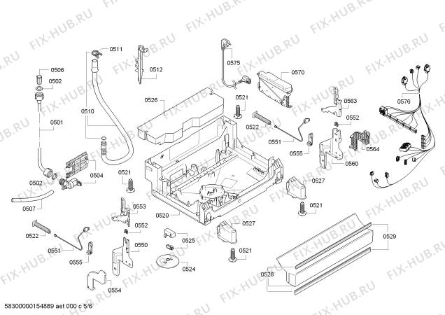 Взрыв-схема посудомоечной машины Bosch SMS43E02TR - Схема узла 05