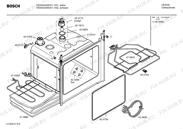 Взрыв-схема плиты (духовки) Bosch HEN334560 - Схема узла 03