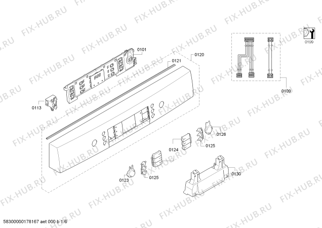 Схема №2 SMS68L08TR SilencePlus с изображением Панель управления для посудомоечной машины Bosch 00749158