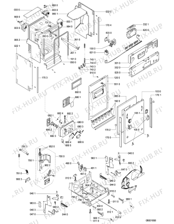 Схема №1 ADG 151 с изображением Панель для посудомоечной машины Whirlpool 481245371078