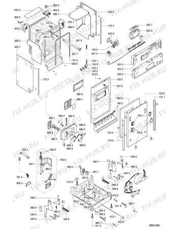 Схема №1 ADG 151 с изображением Запчасть для посудомоечной машины Whirlpool 481244010351