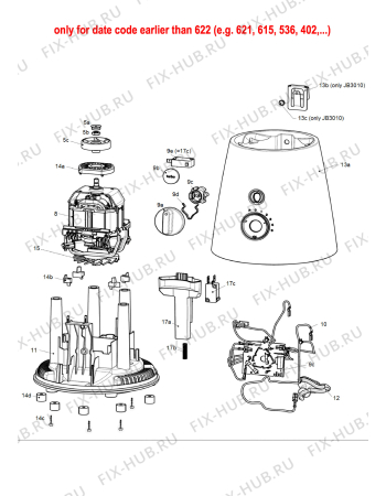 Взрыв-схема блендера (миксера) BRAUN TributeCollection Jug blender JB 3060 White - Схема узла 2