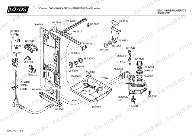 Схема №3 CG550S4 DOMO500 с изображением Кабель для посудомойки Bosch 00296617