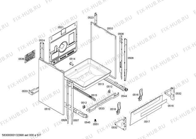 Схема №2 HL653240F с изображением Стеклокерамика для духового шкафа Siemens 00682612