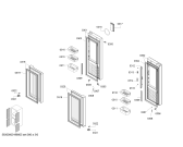 Схема №1 KMF40A60TI с изображением Выдвижной ящик для холодильной камеры Bosch 00795743