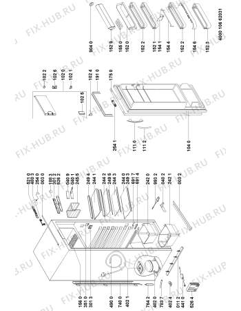 Схема №1 5100700015 с изображением Сенсорная панель для холодильника Whirlpool 481010612756