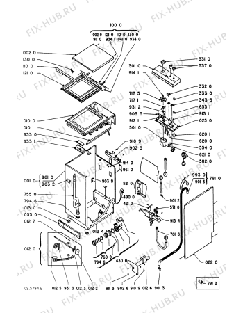 Схема №1 AWG 451/WP с изображением Декоративная панель для стиральной машины Whirlpool 481945328248