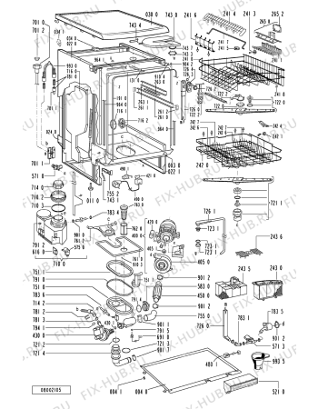 Схема №1 ADP 5756 WHM с изображением Блок управления для посудомойки Whirlpool 481221478578