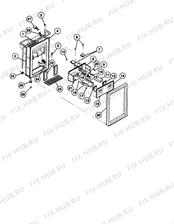 Взрыв-схема холодильника Electrolux TRS2400 - Схема узла Command panel 037