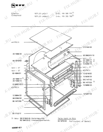 Схема №1 195305786 1077.23LHCDA-7 с изображением Переключатель для духового шкафа Bosch 00052635