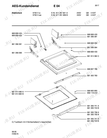 Взрыв-схема плиты (духовки) Aeg 5730V-W GB - Схема узла Section7