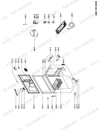 Схема №1 MFC1410TAW с изображением Дверь для холодильной камеры Whirlpool 481010838584