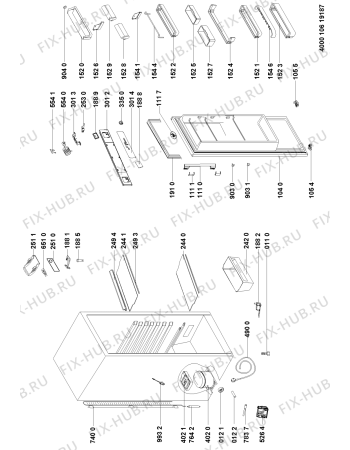 Схема №1 KR 326 A2+IL с изображением Дверца для холодильника Whirlpool 481010595391