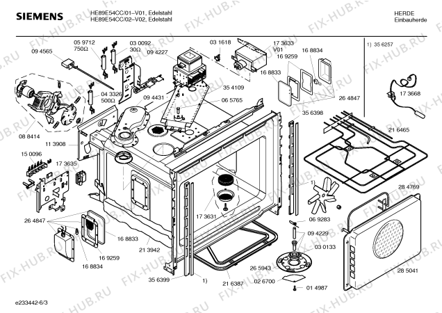 Схема №2 HB28044EU с изображением Уплотнитель двери для электропечи Bosch 00356257