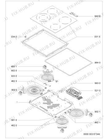 Схема №1 EKS 5460-1 IN с изображением Втулка для духового шкафа Whirlpool 481244039231