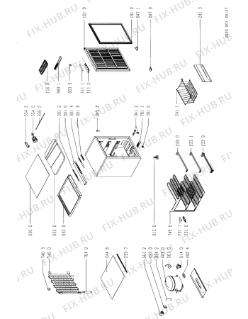 Схема №1 AFB 408/G AFB 408/G/WP с изображением Обшивка для холодильника Whirlpool 481944278089