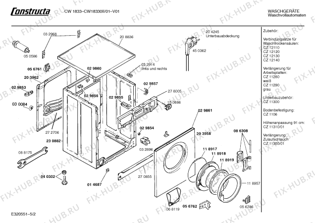 Схема №2 CW18330II CW1833 с изображением Панель управления для стиралки Bosch 00286520