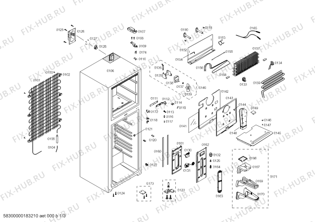 Схема №2 KDN26BL121 REF BOSCH ECO-TT261 IXL 220V/60HZ с изображением Дверь для холодильной камеры Bosch 00715966