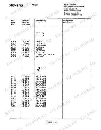 Схема №5 RC310G4 с изображением Лампа для звукотехники Siemens 00757857