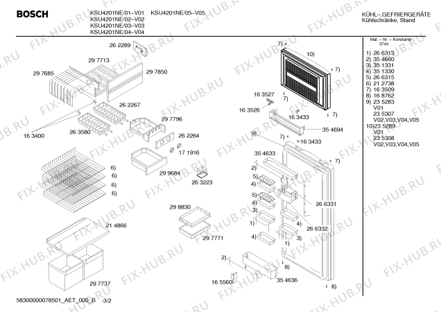Схема №1 KSU4201NE с изображением Дверь для холодильной камеры Bosch 00235283