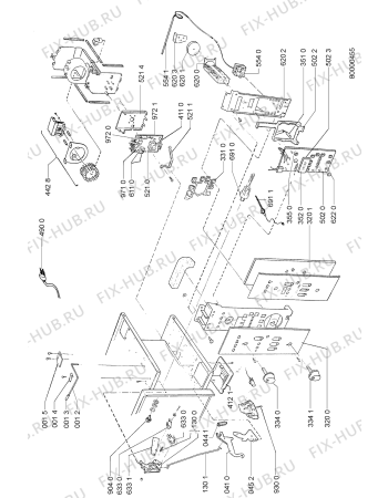 Схема №1 AVM 931 IN с изображением Переключатель для свч печи Whirlpool 481241258966
