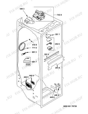 Схема №2 KSN 5051/A/1 W с изображением Дверка для холодильника Whirlpool 481241610316