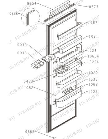 Взрыв-схема холодильника Gorenje RBI5182BW (329213, HTI3128F) - Схема узла 02
