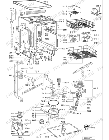 Схема №1 ADP 8311 ALU с изображением Обшивка для посудомоечной машины Whirlpool 481245373674