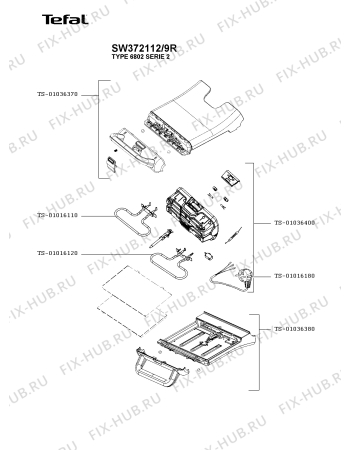 Схема №1 SW372112/9R с изображением Другое для электровафельницы Tefal TS-01036400