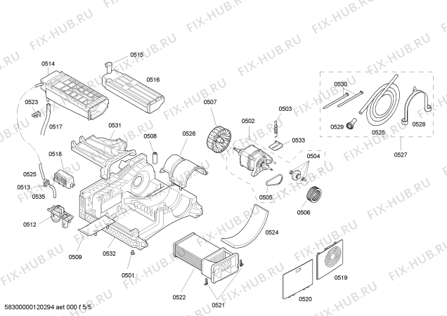 Схема №1 WT44E300 с изображением Панель управления для сушилки Siemens 00662342