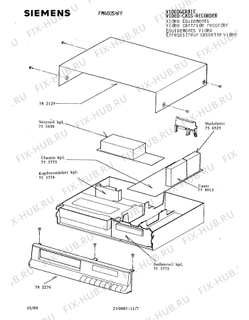 Схема №3 FM602S4FF с изображением Клапан для телевизора Siemens 00755771