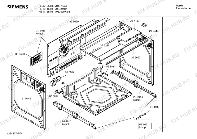 Схема №1 HE47159 с изображением Инструкция по эксплуатации для духового шкафа Siemens 00581572
