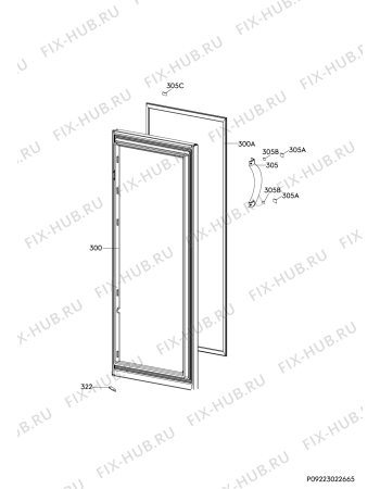 Взрыв-схема холодильника Arthur Martin AUF1800AOW - Схема узла Door 003