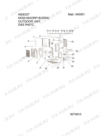 Взрыв-схема кондиционера SOLUTIONS DUALSPLIT90009000 (F026706) - Схема узла