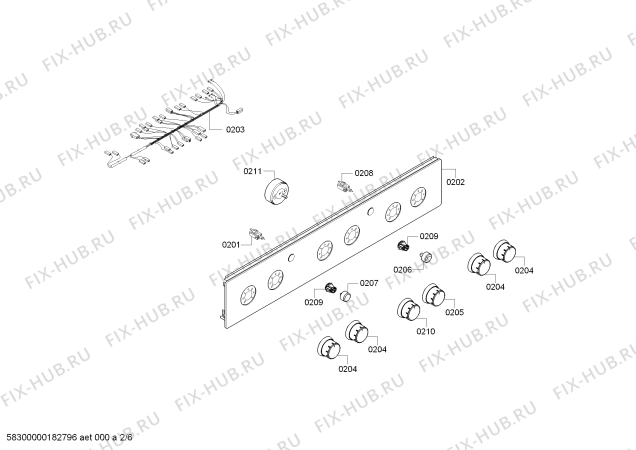 Схема №4 HCE633120R с изображением Переключатель для электропечи Bosch 00626961