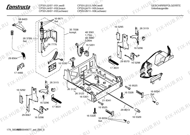 Схема №2 CP331J4 с изображением Инструкция по эксплуатации для посудомоечной машины Bosch 00580447