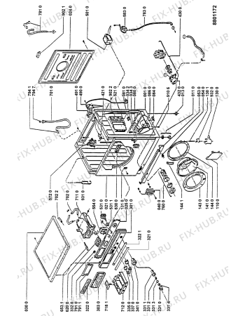 Схема №2 AWG 768 с изображением Крышечка для стиральной машины Whirlpool 481945068971