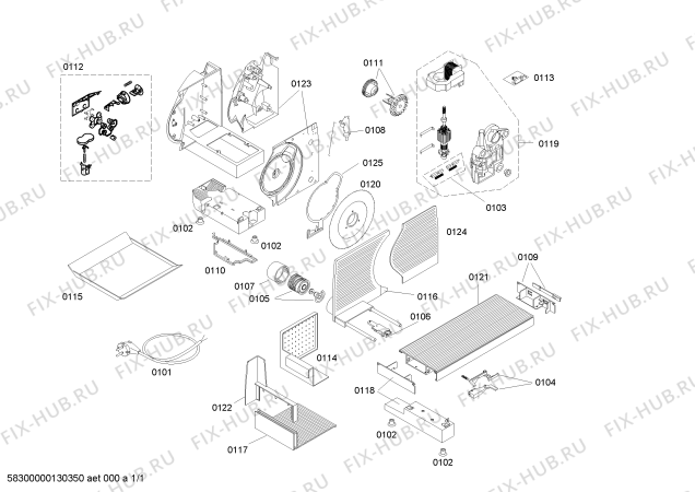 Схема №1 MS78002N с изображением Шестерня для прибора для нарезки Bosch 00626343