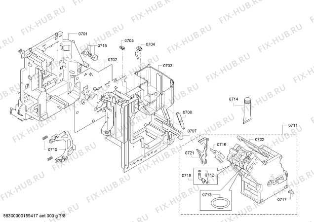 Схема №3 TCC78K751B с изображением Дисплейный модуль для электрокофемашины Bosch 00707946